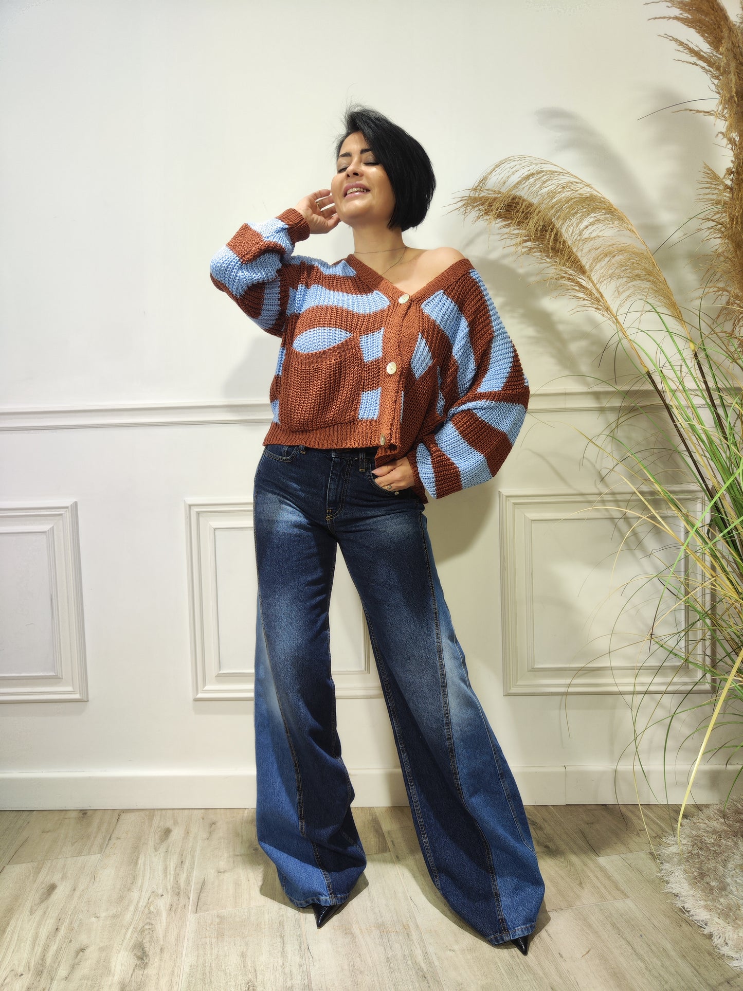 Cardigan righe