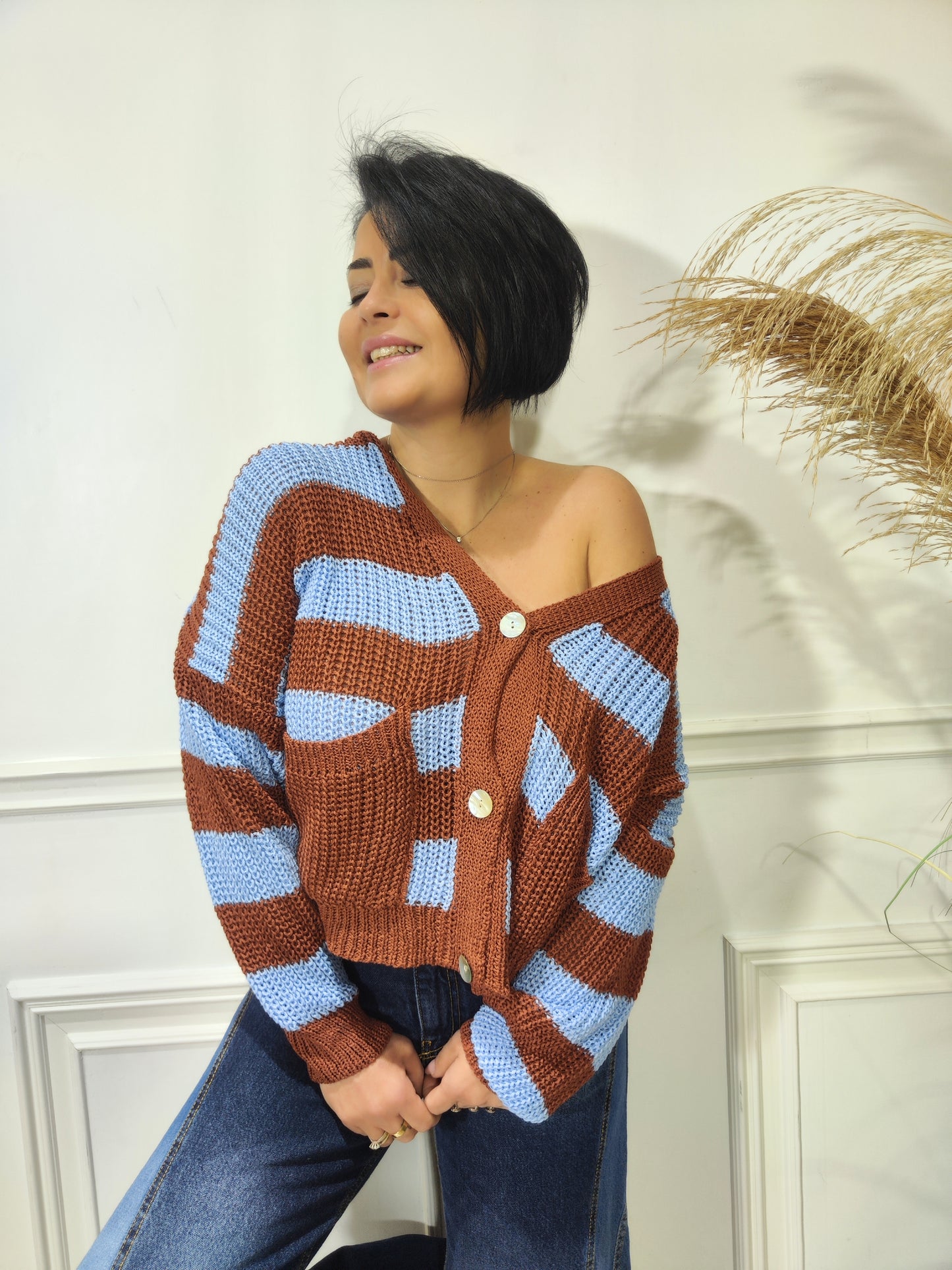 Cardigan righe