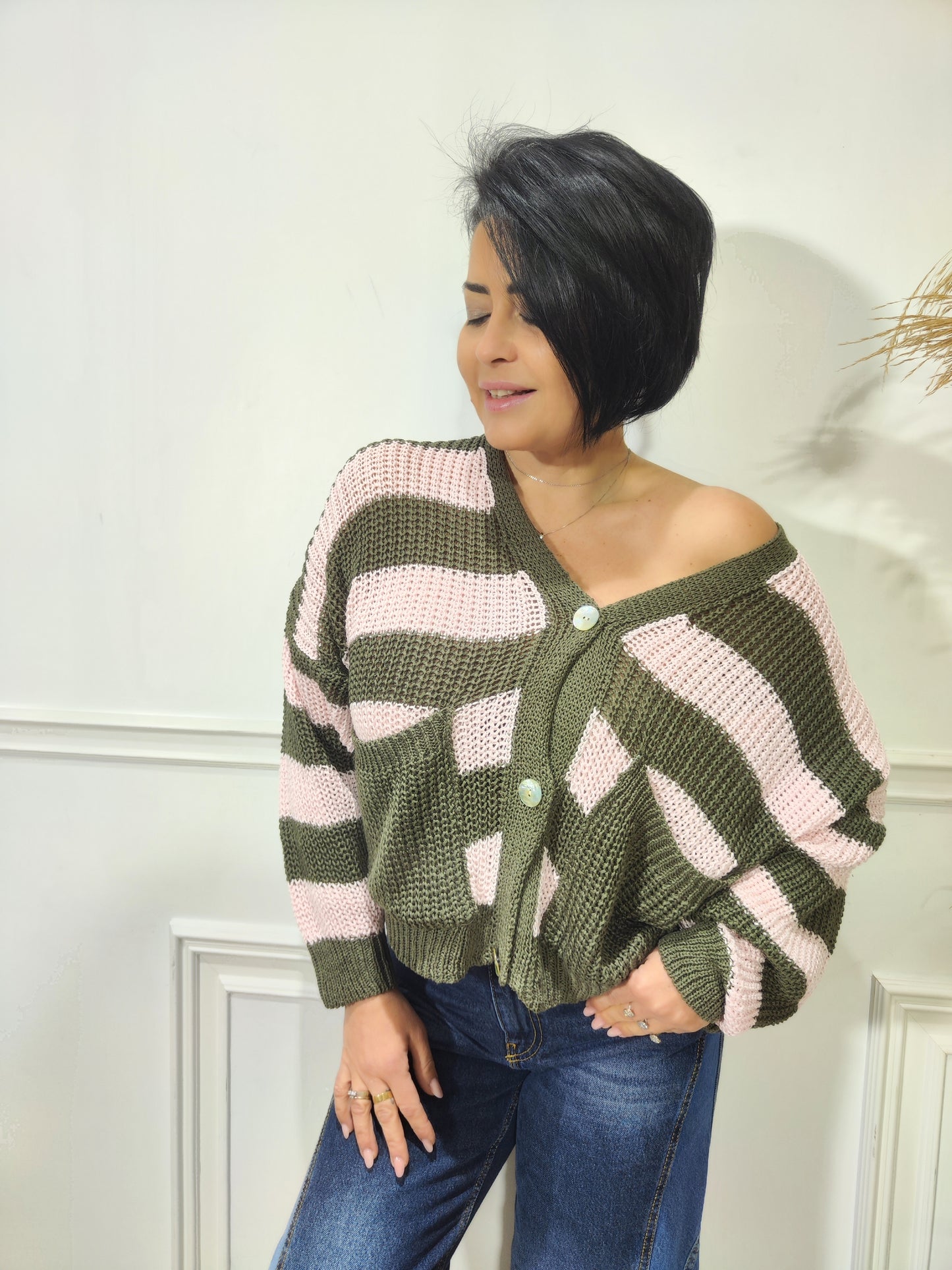 Cardigan righe